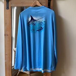 Guy Harvey Performance Fishing Long Sleeve Tee Shirt Size XXL